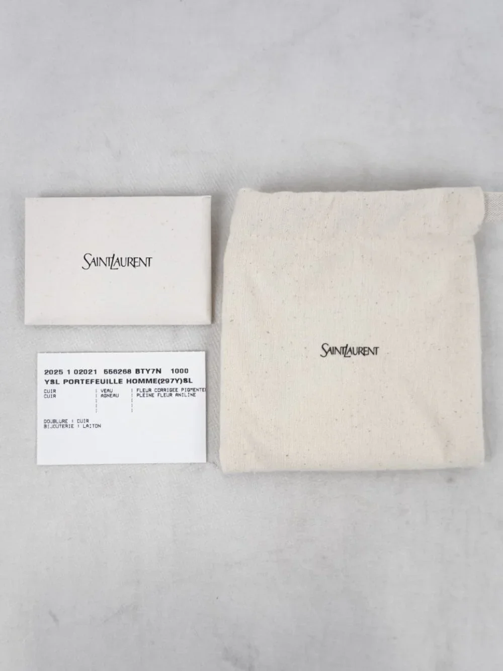 Saint Laurent East/West Zip-Around Wallet In Black Grain de Poudre Leather - NWT - Picture 12 of 13